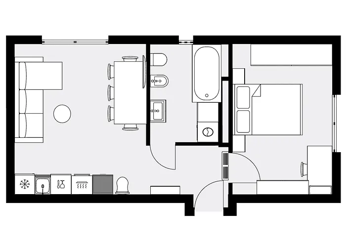 公寓 Urban Premium No 3, Free Private Parking, Self Check-in